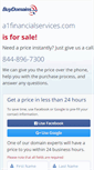Mobile Screenshot of a1financialservices.com